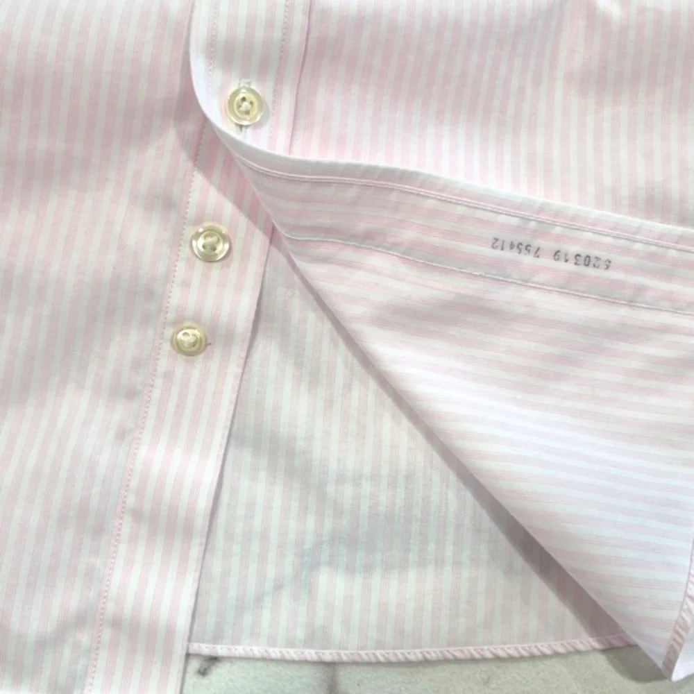 Brooks Brothers Regent Dress Shirt, 15.5" Pink & White Stripe - Picture 8 of 11